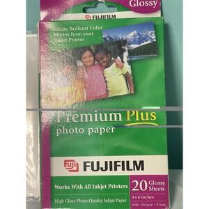 Fujifilm • Premium Plus Photo Paper 4x6 Glossy • 20 Sheet Pack BinR